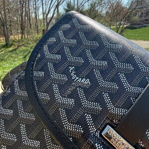 Goyard Black and Gray Signature Bag